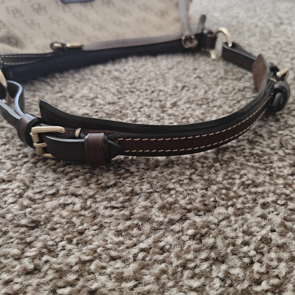 Vintage Dooney & Bourke 1975 East/West Collins Tan Canvas Slouch Hobo Purse - Picture 4 of 6